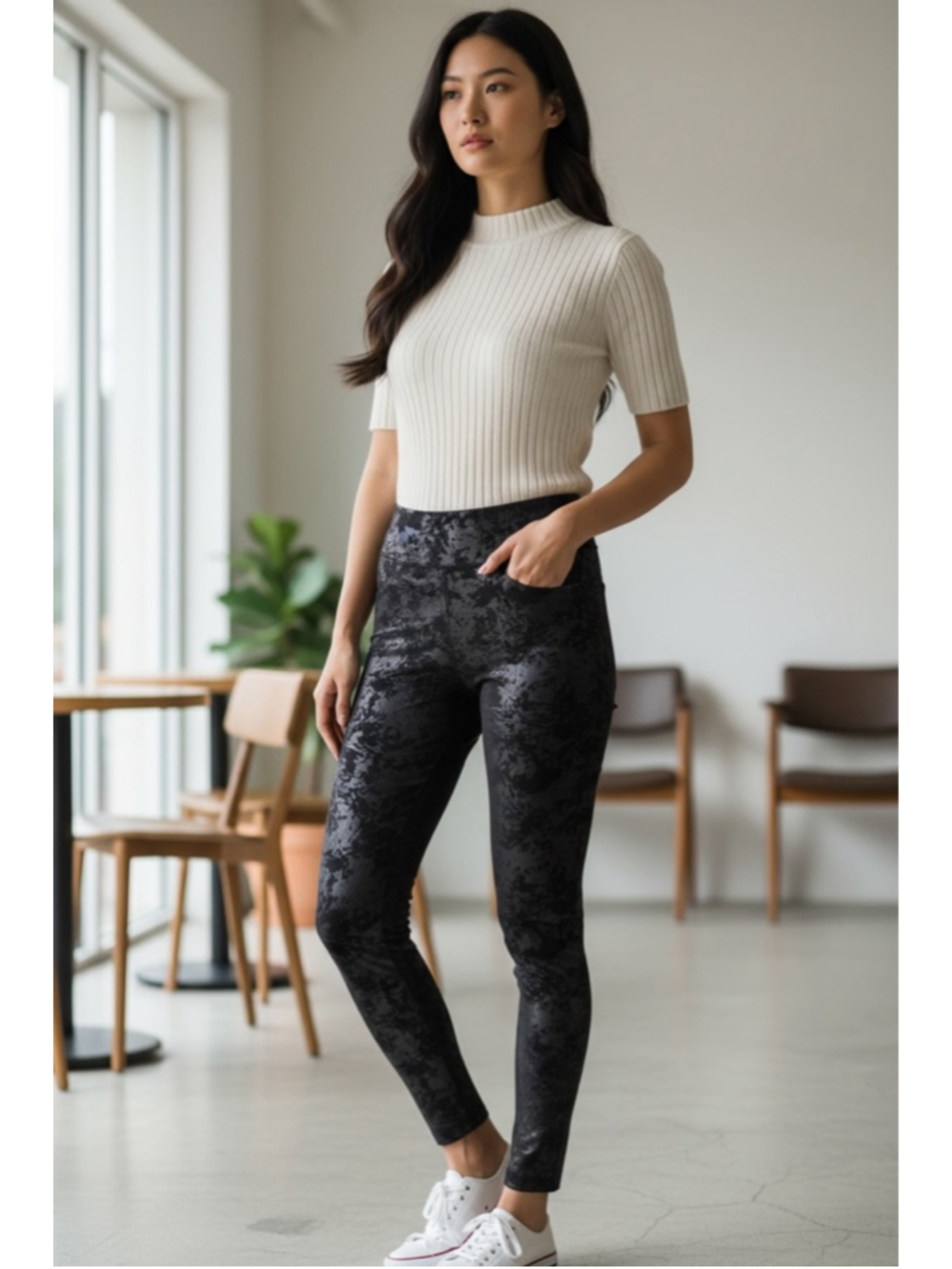 Women INC International Concepts skinny pans Size 12 Black